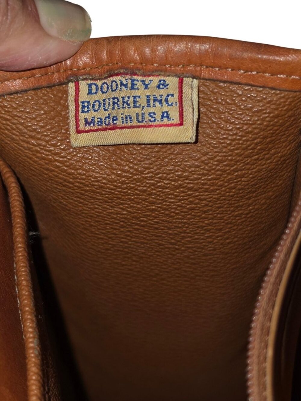 Vintage Dooney & Bourke AWL Satchel Black Tan Leather USA Made – No Strap - Picture 9 of 12